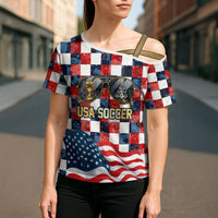USA Soccer Summer Christmas In July Cross Shoulder Shirt Summer Santa World Football 2026
