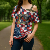 USA Soccer Summer Christmas In July Cross Shoulder Shirt Summer Santa World Football 2026