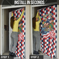 USA Soccer Summer Christmas In July Door Cover Summer Santa World Football 2026