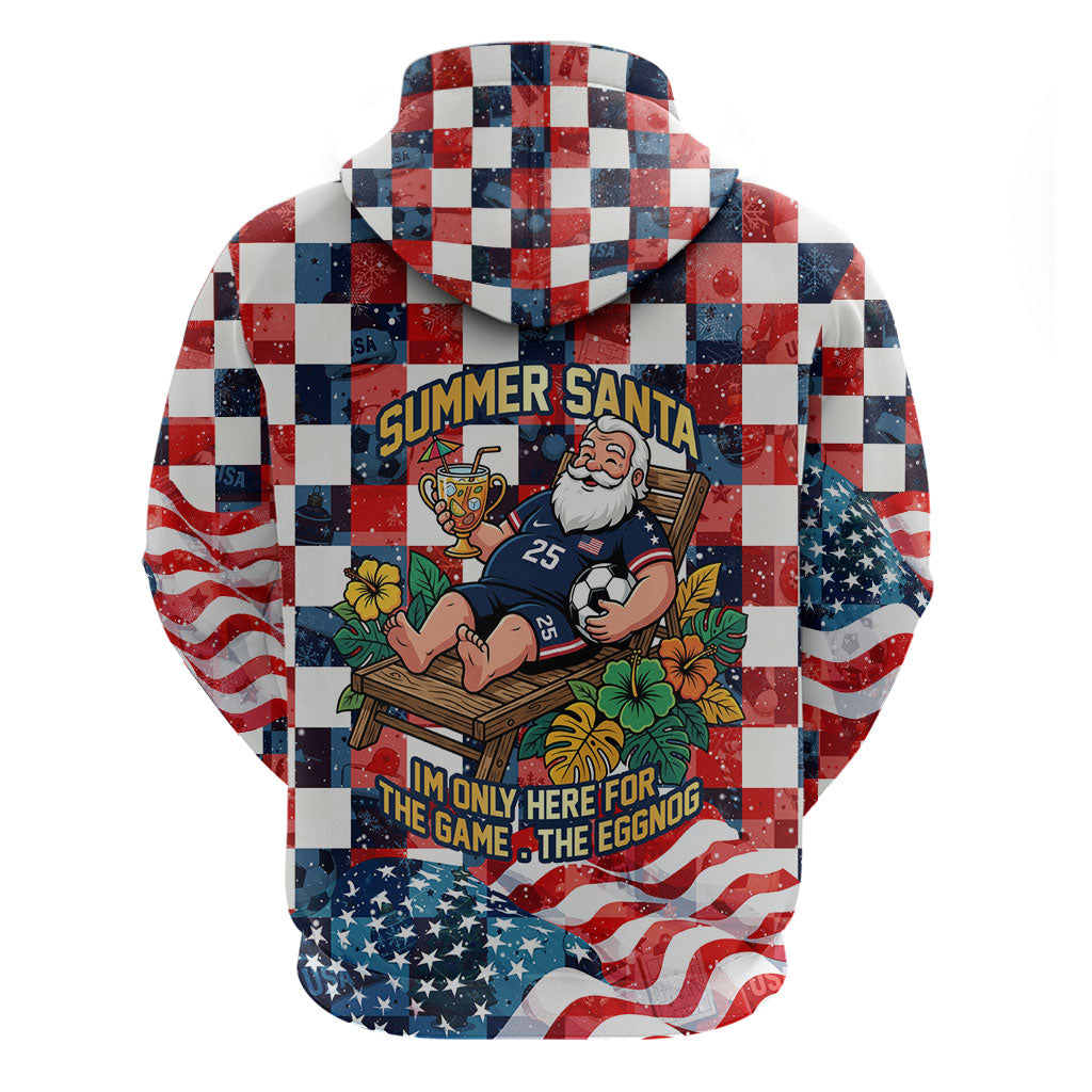 USA Soccer Summer Christmas In July Hoodie Summer Santa World Football 2026