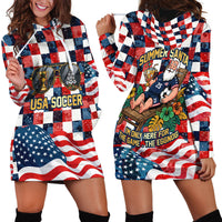 USA Soccer Summer Christmas In July Hoodie Dress Summer Santa World Football 2026