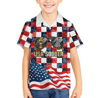USA Soccer Summer Christmas In July Kid Hawaiian Shirt Summer Santa World Football 2026