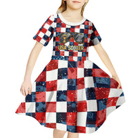 USA Soccer Summer Christmas In July Kid Short Sleeve Dress Summer Santa World Football 2026