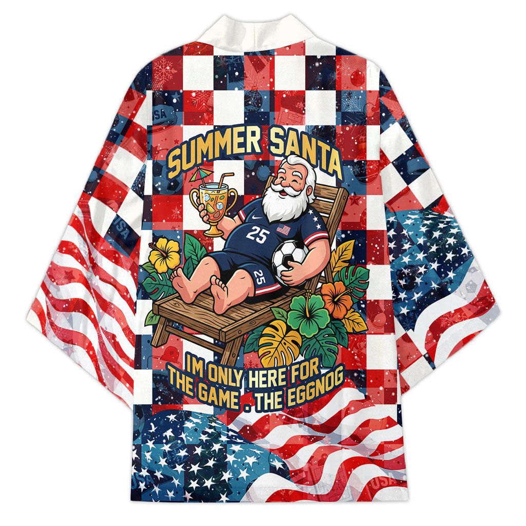 USA Soccer Summer Christmas In July Kimono Summer Santa World Football 2026