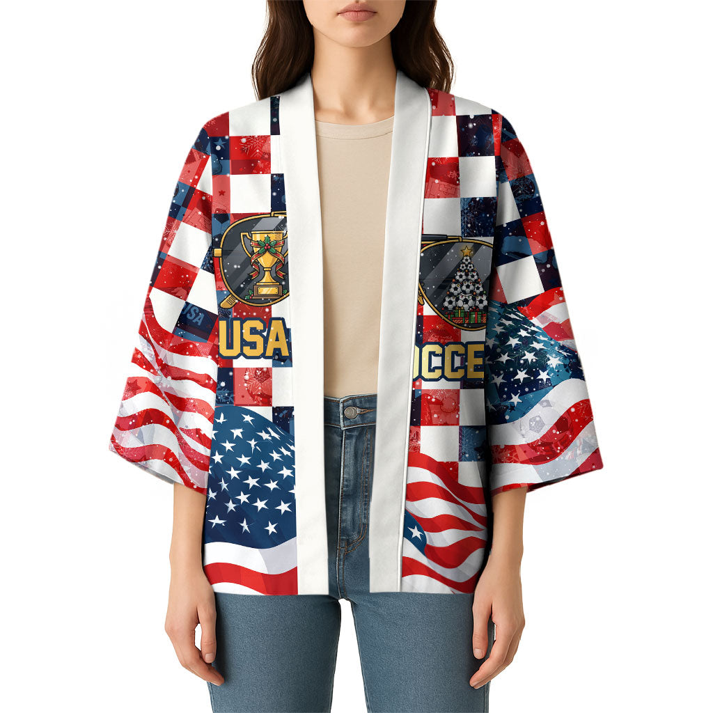 USA Soccer Summer Christmas In July Kimono Summer Santa World Football 2026