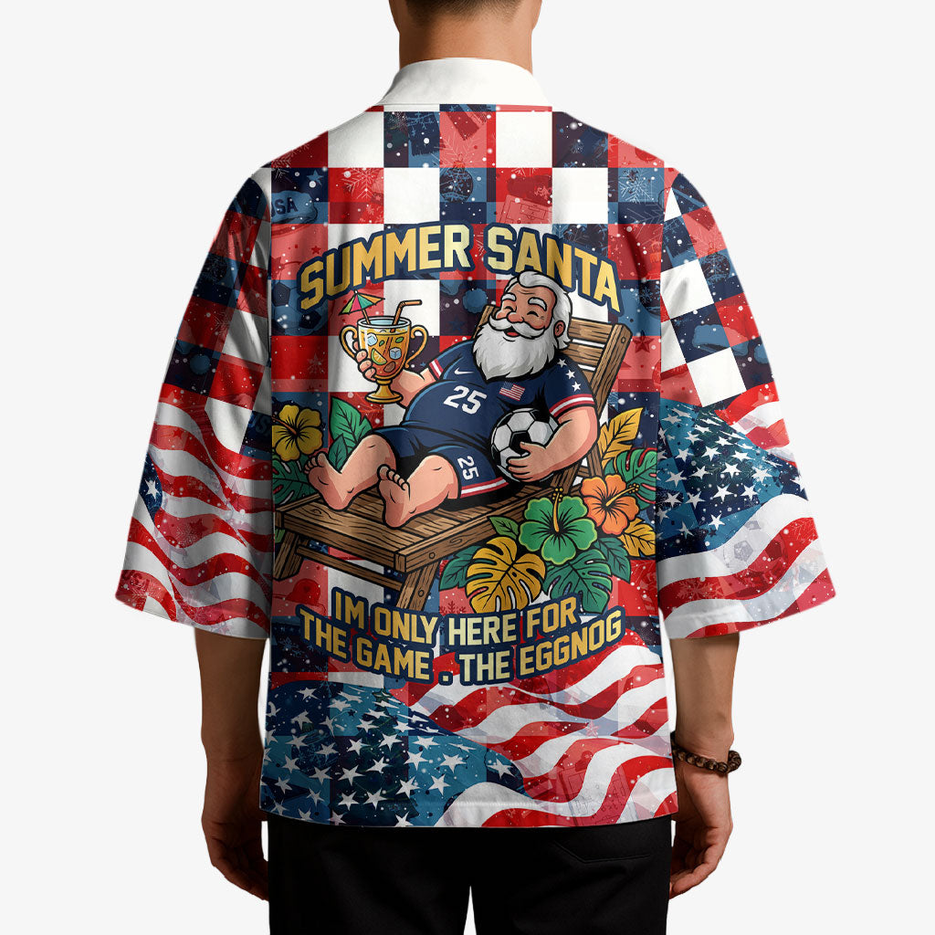 USA Soccer Summer Christmas In July Kimono Summer Santa World Football 2026