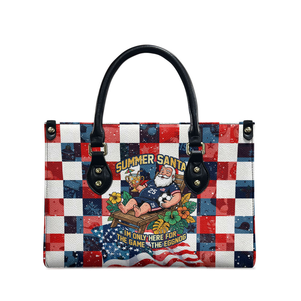 USA Soccer Summer Christmas In July Leather Bag Summer Santa World Football 2026