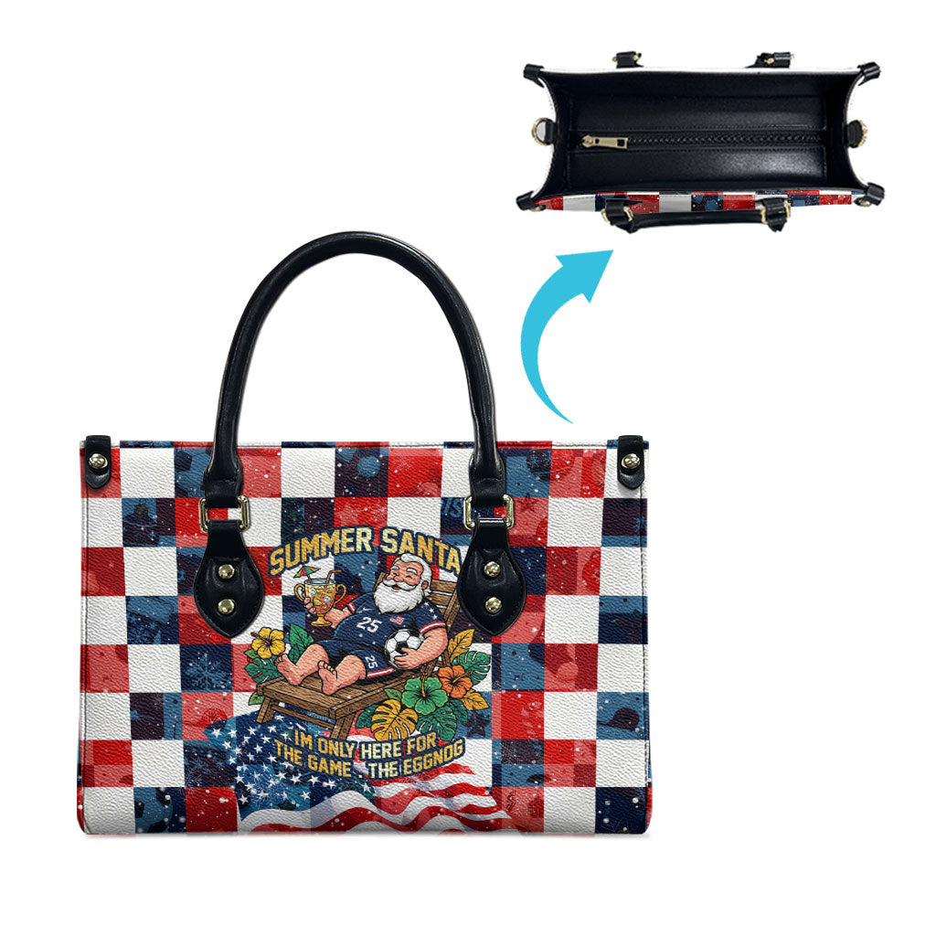 USA Soccer Summer Christmas In July Leather Bag Summer Santa World Football 2026