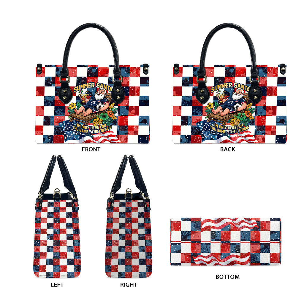 USA Soccer Summer Christmas In July Leather Bag Summer Santa World Football 2026