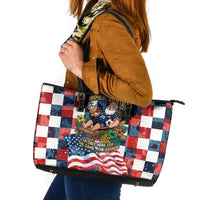 USA Soccer Summer Christmas In July Leather Tote Bag Summer Santa World Football 2026