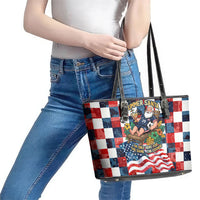 USA Soccer Summer Christmas In July Leather Tote Bag Summer Santa World Football 2026