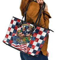USA Soccer Summer Christmas In July Leather Tote Bag Summer Santa World Football 2026