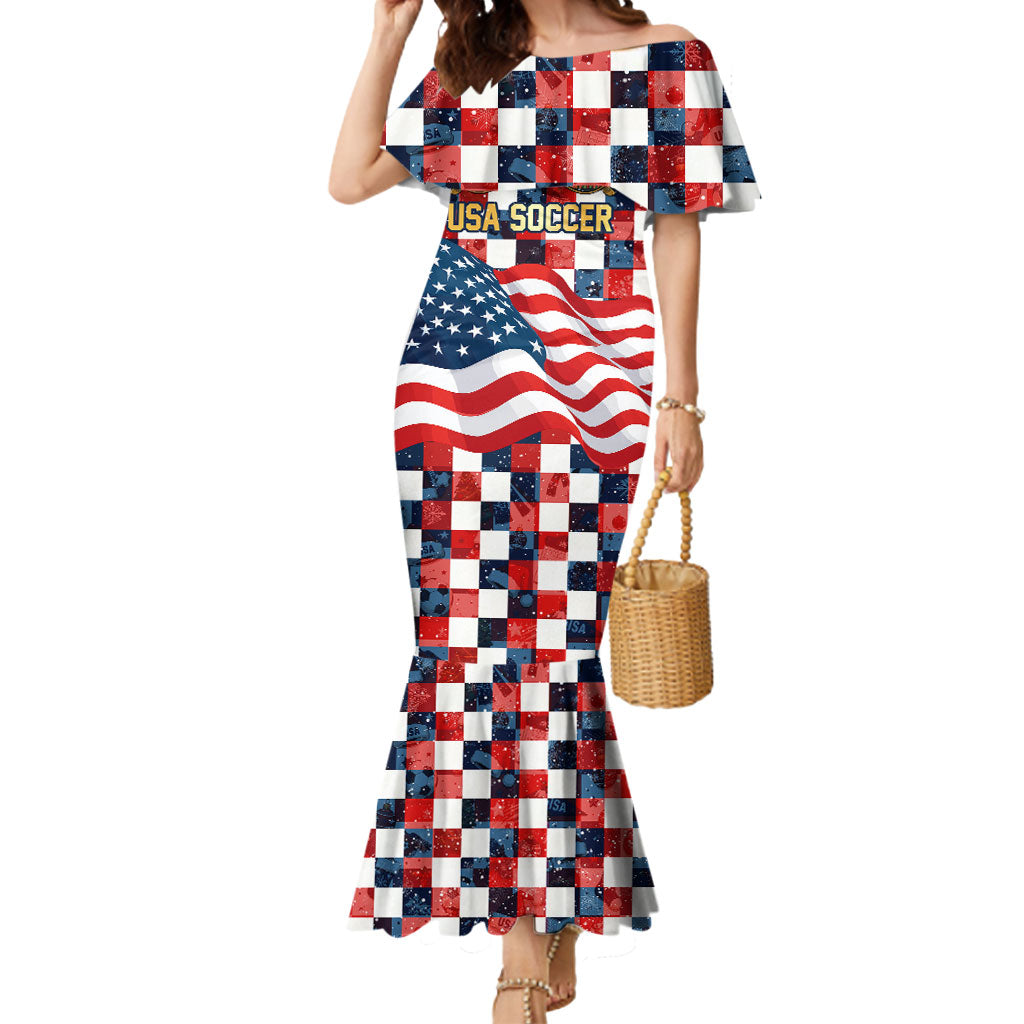 USA Soccer Summer Christmas In July Mermaid Dress Summer Santa World Football 2026