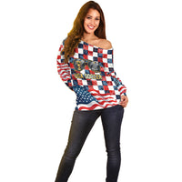USA Soccer Summer Christmas In July Off Shoulder Sweater Summer Santa World Football 2026