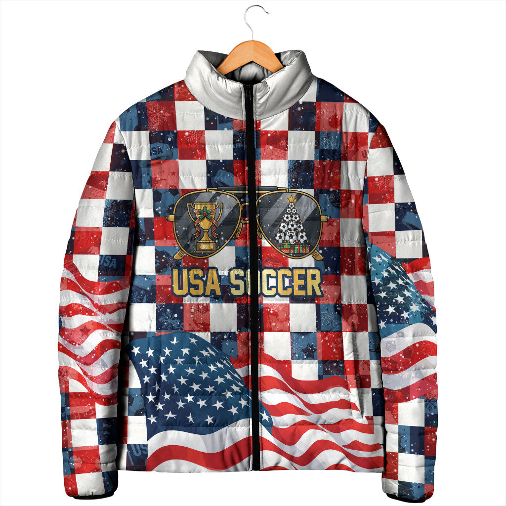 USA Soccer Summer Christmas In July Padded Jacket Summer Santa World Football 2026
