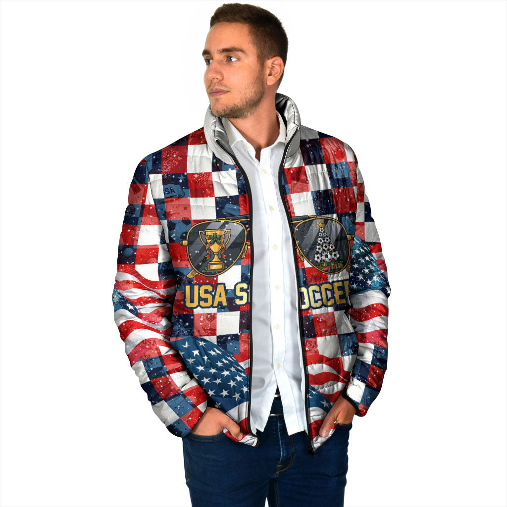 USA Soccer Summer Christmas In July Padded Jacket Summer Santa World Football 2026
