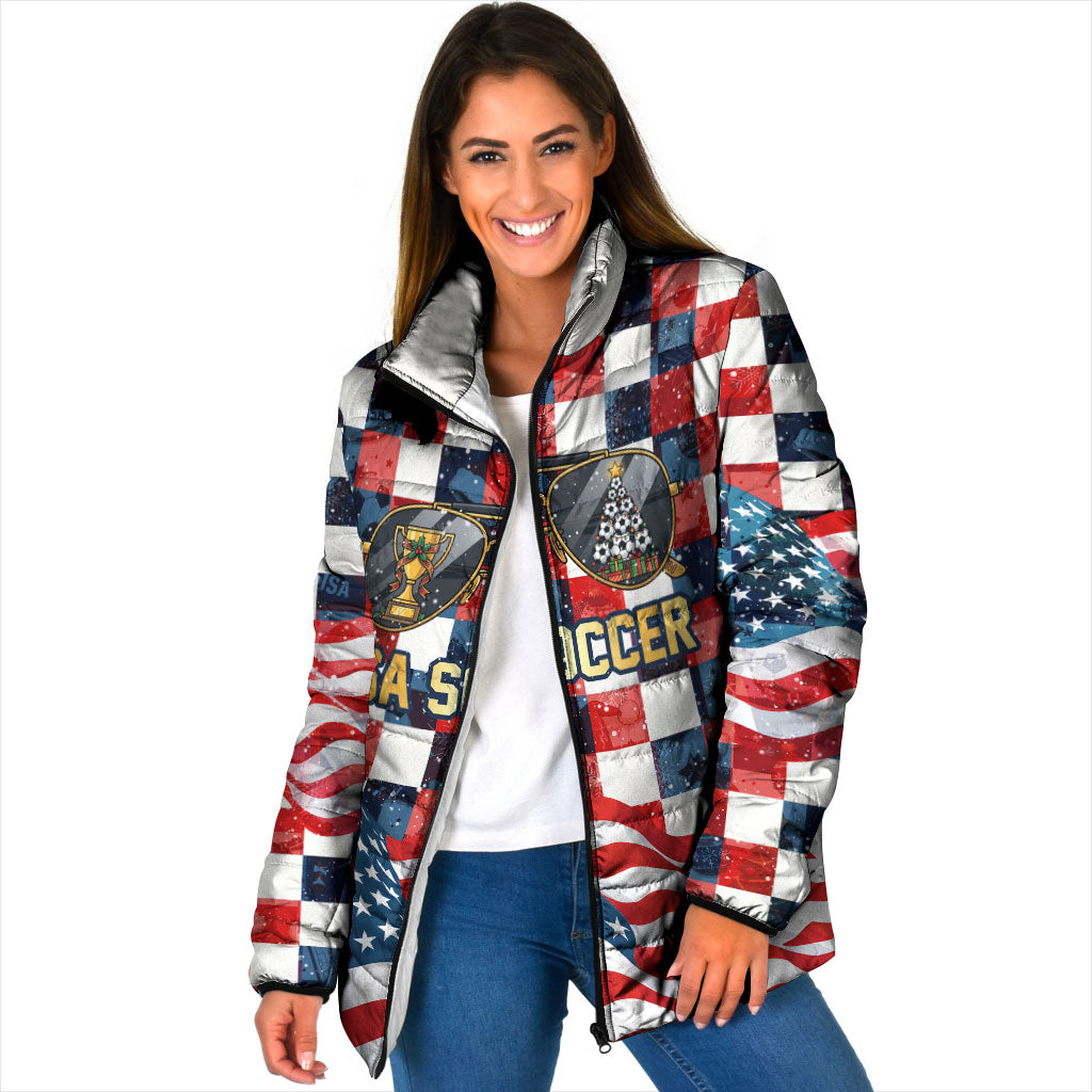USA Soccer Summer Christmas In July Padded Jacket Summer Santa World Football 2026