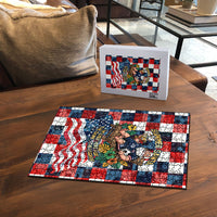 USA Soccer Summer Christmas In July Puzzle Summer Santa World Football 2026