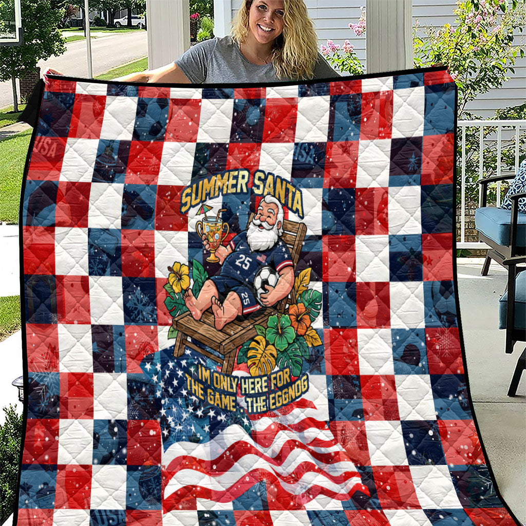 USA Soccer Summer Christmas In July Quilt Summer Santa World Football 2026