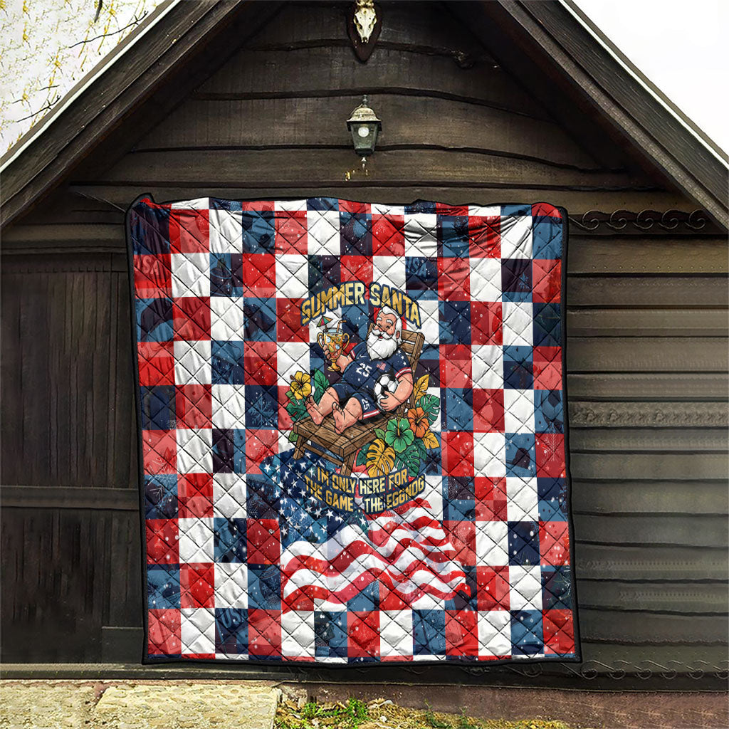 USA Soccer Summer Christmas In July Quilt Summer Santa World Football 2026