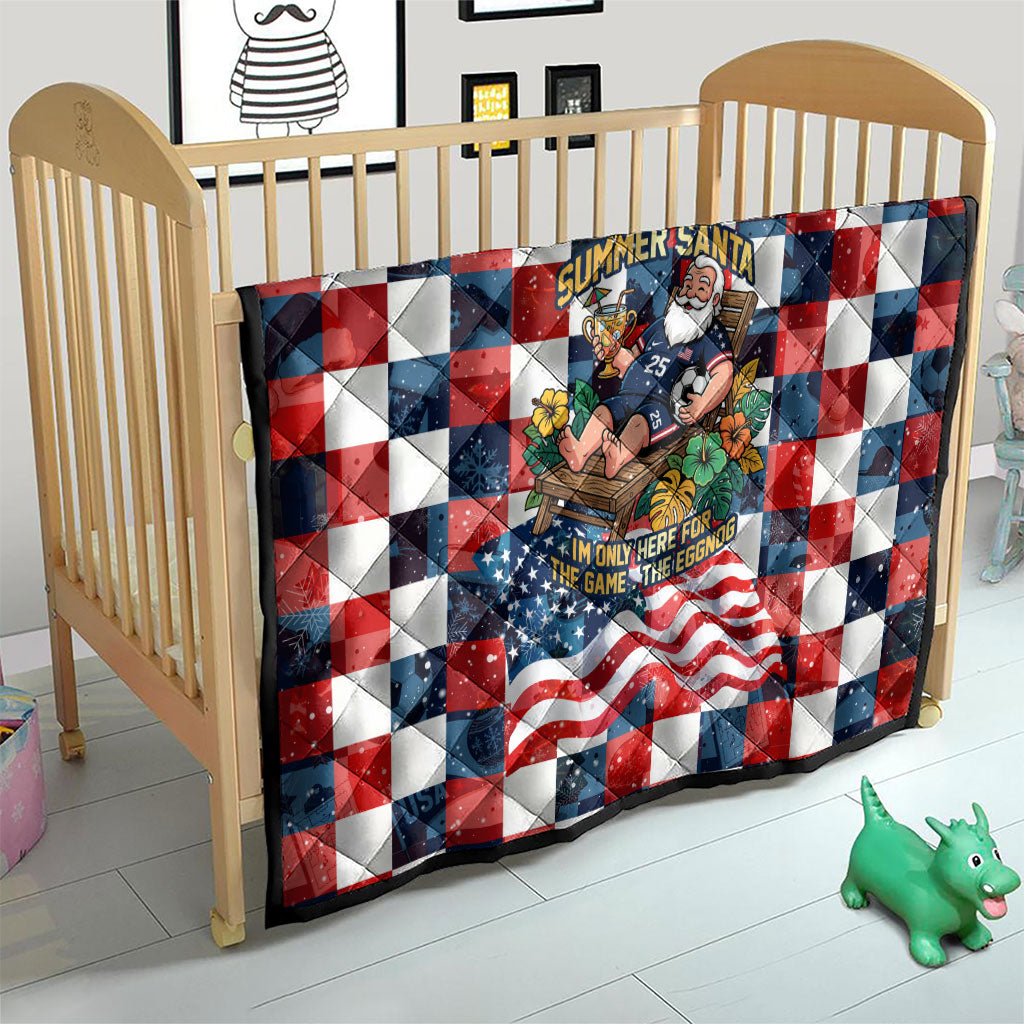 USA Soccer Summer Christmas In July Quilt Summer Santa World Football 2026