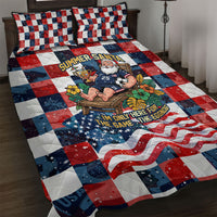 USA Soccer Summer Christmas In July Quilt Bed Set Summer Santa World Football 2026