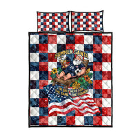 USA Soccer Summer Christmas In July Quilt Bed Set Summer Santa World Football 2026