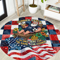 USA Soccer Summer Christmas In July Round Carpet Summer Santa World Football 2026