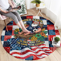 USA Soccer Summer Christmas In July Round Carpet Summer Santa World Football 2026