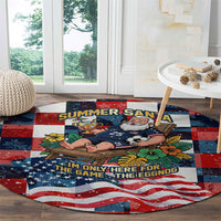 USA Soccer Summer Christmas In July Round Carpet Summer Santa World Football 2026