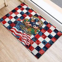 USA Soccer Summer Christmas In July Rubber Doormat Summer Santa World Football 2026