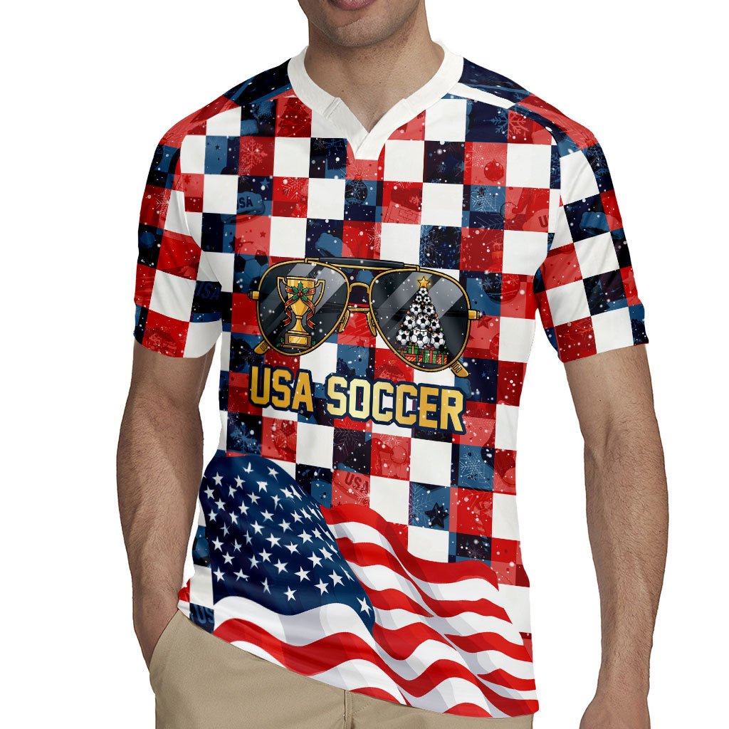 USA Soccer Summer Christmas In July Rugby Jersey Summer Santa World Football 2026
