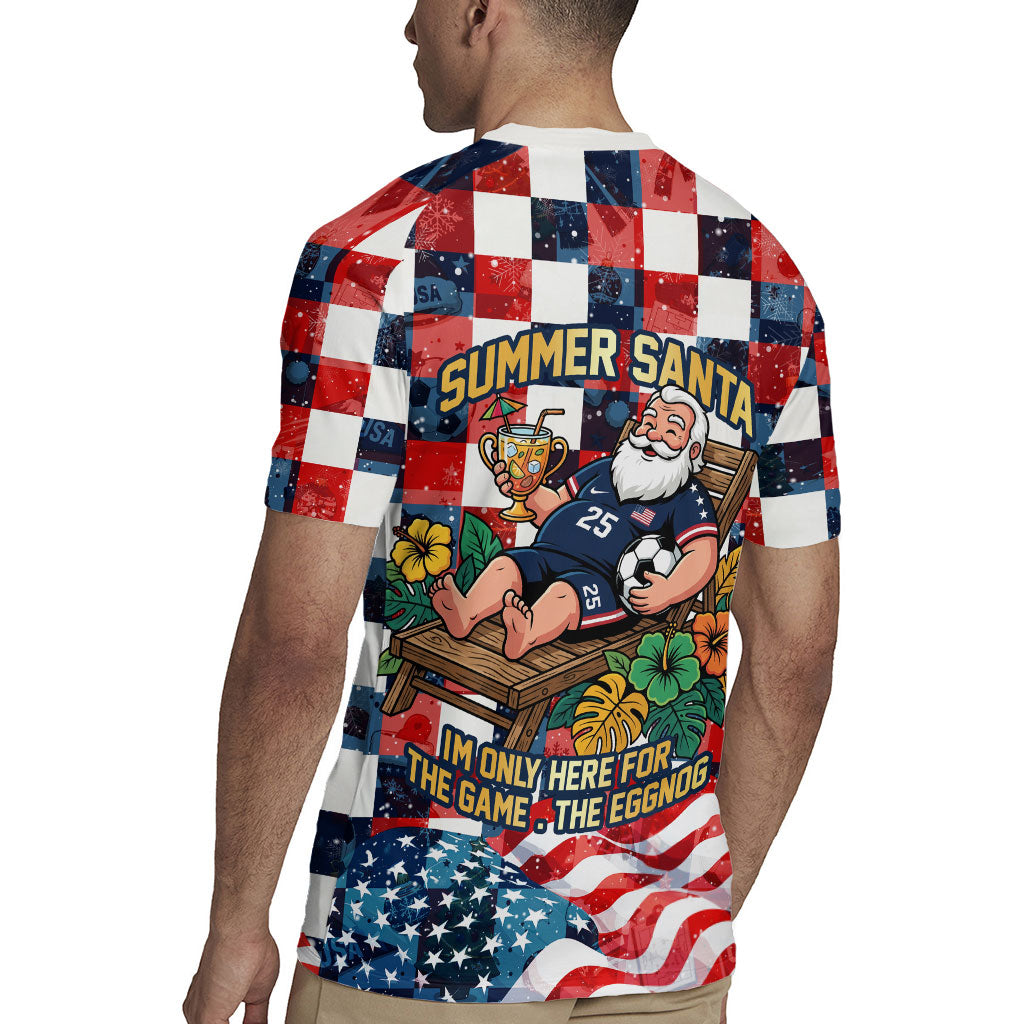 USA Soccer Summer Christmas In July Rugby Jersey Summer Santa World Football 2026