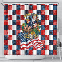 USA Soccer Summer Christmas In July Shower Curtain Summer Santa World Football 2026