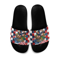 USA Soccer Summer Christmas In July Slide Sandals Summer Santa World Football 2026