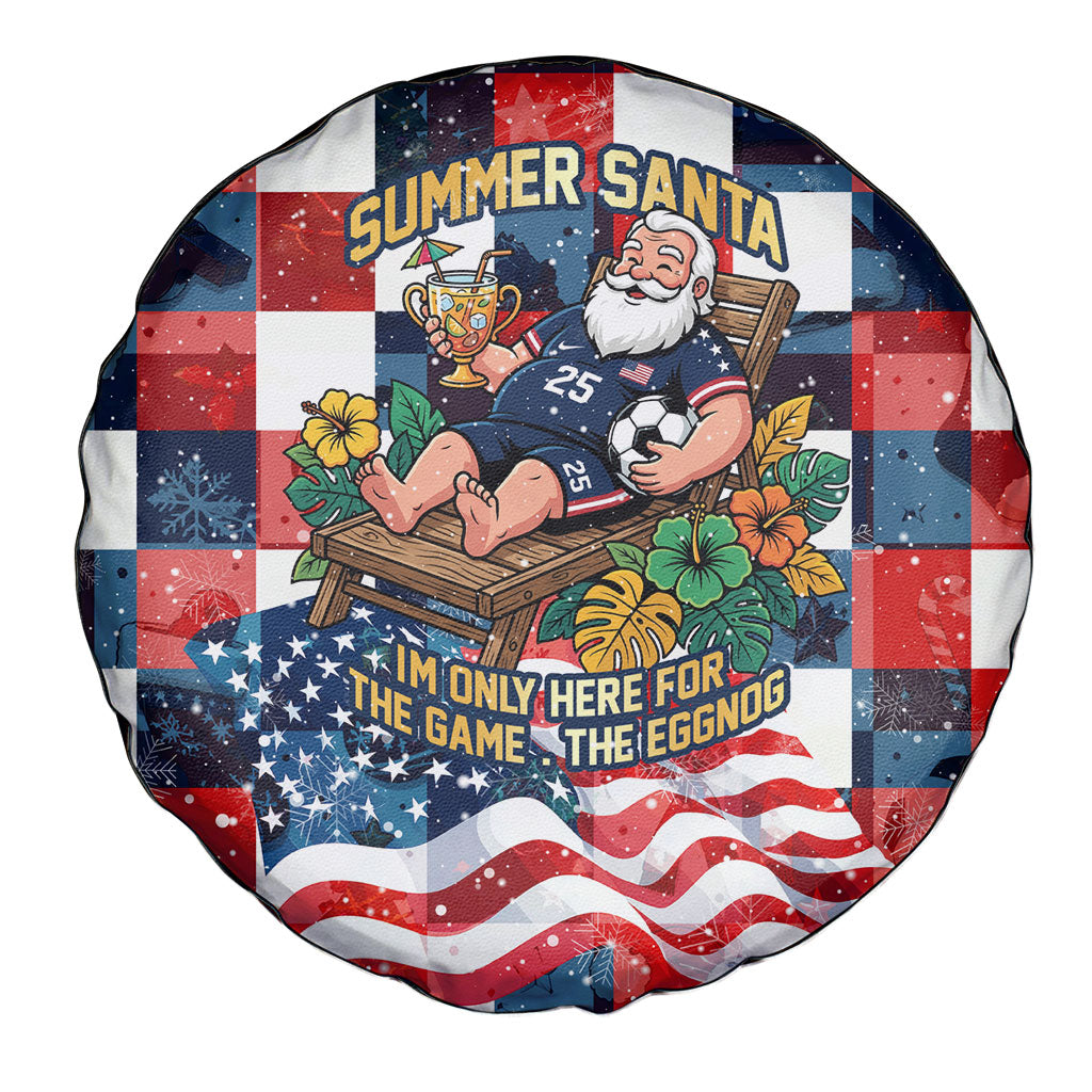 USA Soccer Summer Christmas In July Spare Tire Cover Summer Santa World Football 2026