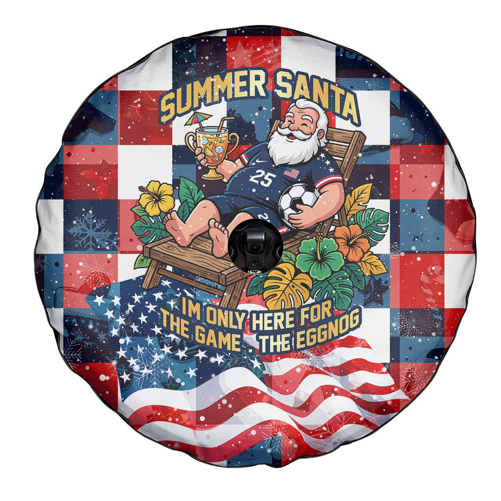 USA Soccer Summer Christmas In July Spare Tire Cover Summer Santa World Football 2026