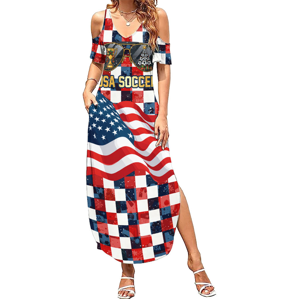 USA Soccer Summer Christmas In July Summer Maxi Dress Summer Santa World Football 2026