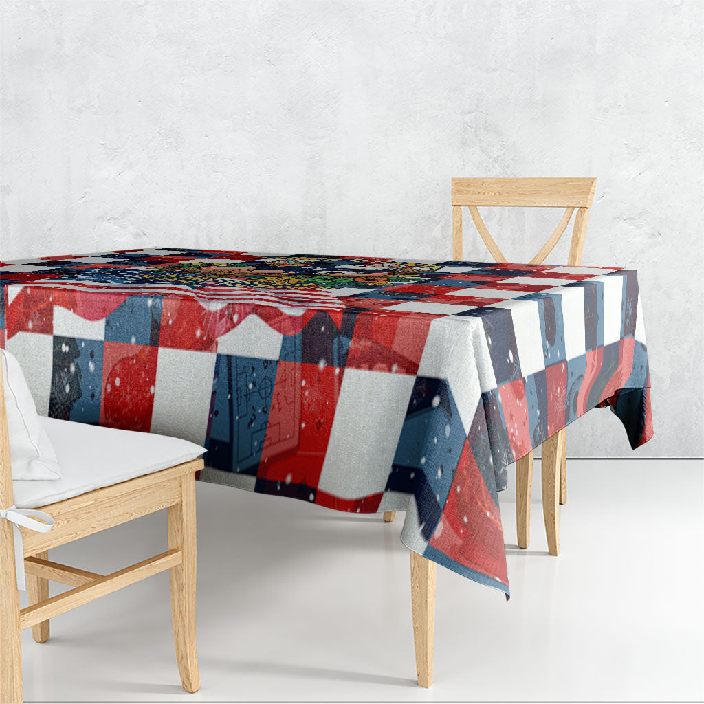 USA Soccer Summer Christmas In July Tablecloth Summer Santa World Football 2026