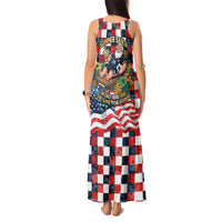 USA Soccer Summer Christmas In July Tank Maxi Dress Summer Santa World Football 2026