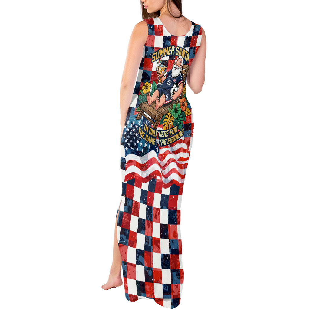 USA Soccer Summer Christmas In July Tank Maxi Dress Summer Santa World Football 2026
