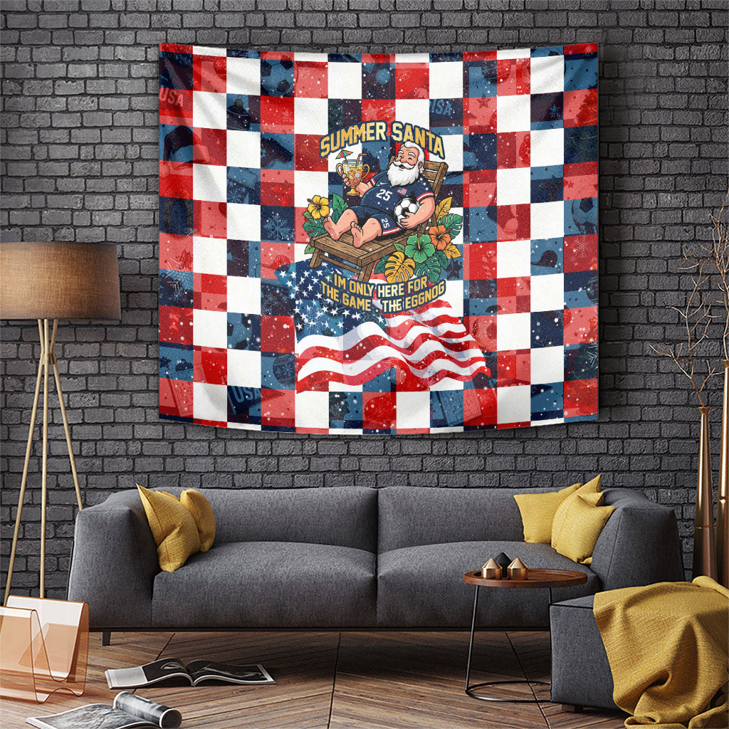 USA Soccer Summer Christmas In July Tapestry Summer Santa World Football 2026