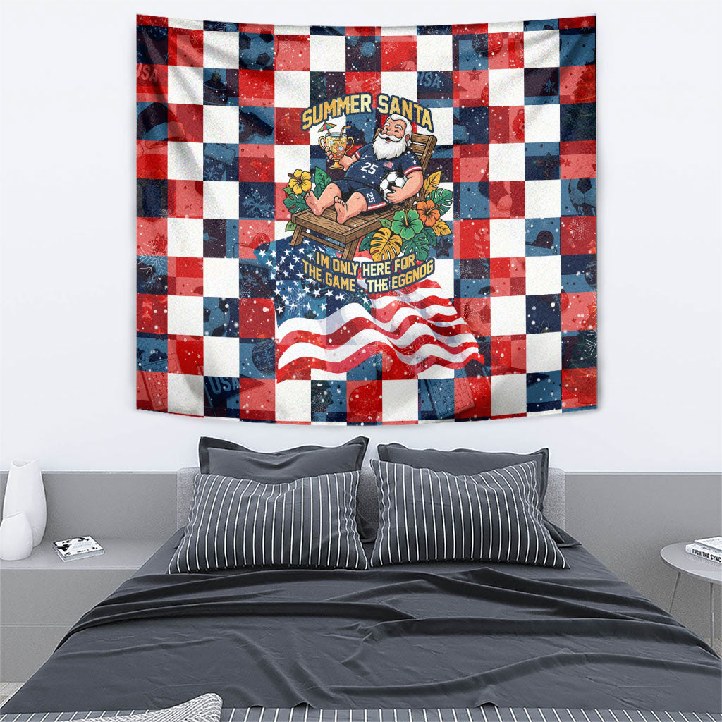 USA Soccer Summer Christmas In July Tapestry Summer Santa World Football 2026