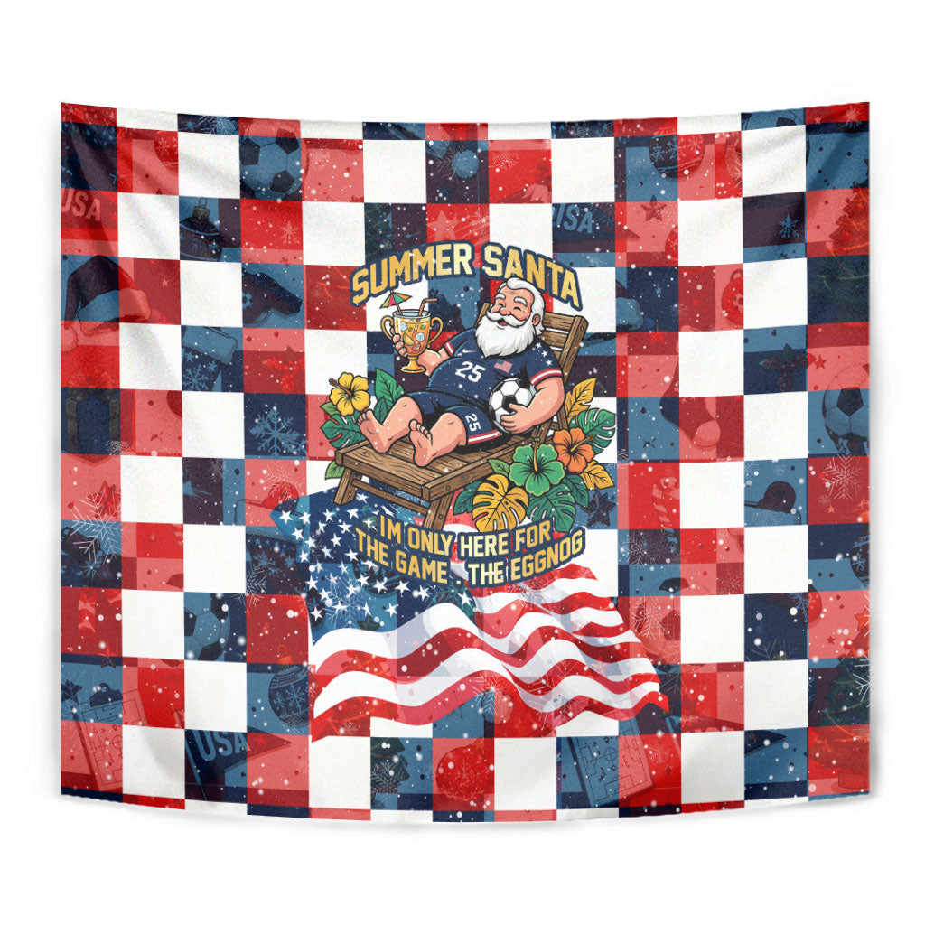 USA Soccer Summer Christmas In July Tapestry Summer Santa World Football 2026