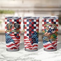 USA Soccer Summer Christmas In July Tumbler Cup Summer Santa World Football 2026