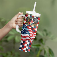 USA Soccer Summer Christmas In July Tumbler With Handle Summer Santa World Football 2026