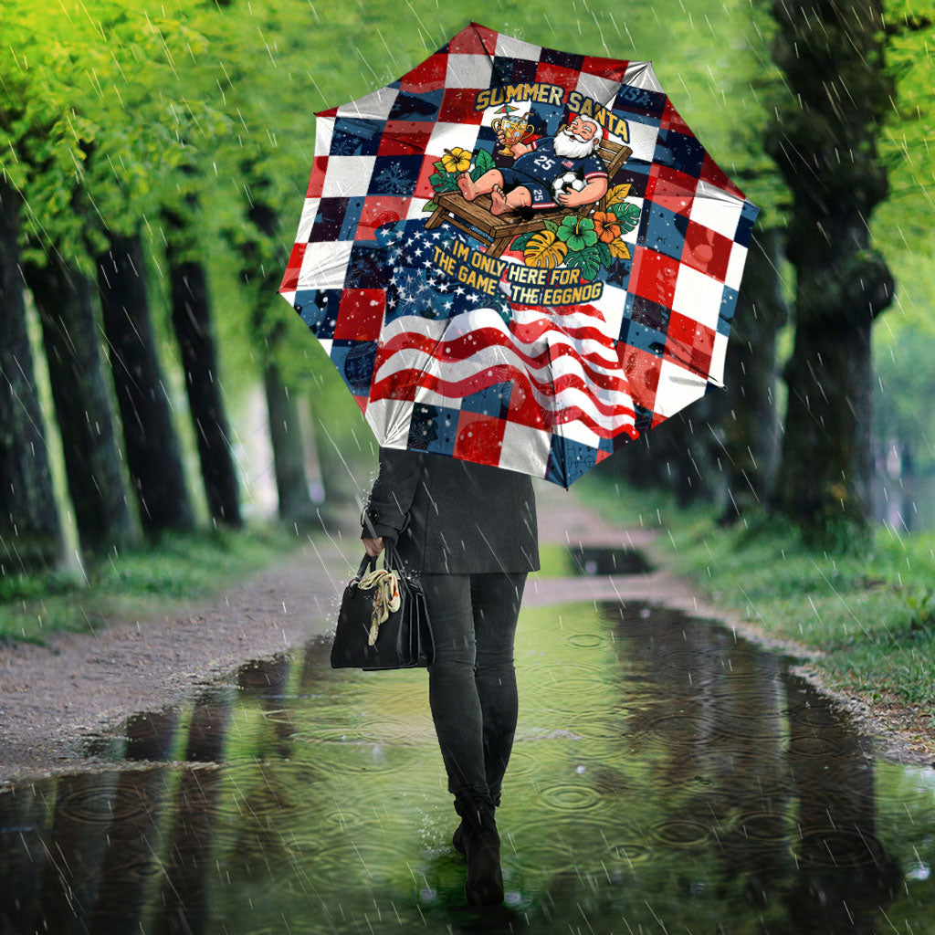 USA Soccer Summer Christmas In July Umbrella Summer Santa World Football 2026