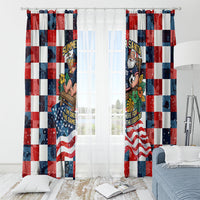 USA Soccer Summer Christmas In July Window Curtain Summer Santa World Football 2026