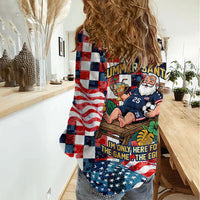 USA Soccer Summer Christmas In July Women Casual Shirt Summer Santa World Football 2026