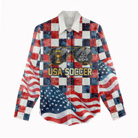 USA Soccer Summer Christmas In July Women Casual Shirt Summer Santa World Football 2026